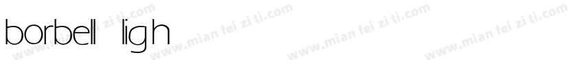 borbell light字体转换